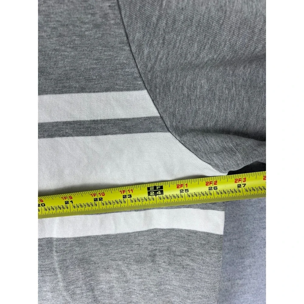 Polo Ralph Lauren Mens XXL Grey White Striped Long Sleeve Polo Shirt‎ Cotton